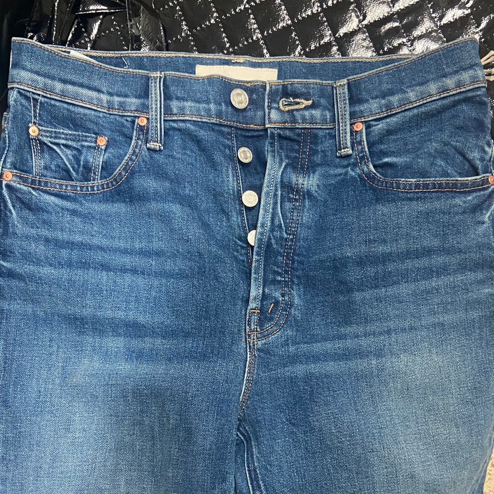 MOTHER High Rise Blue Jeans